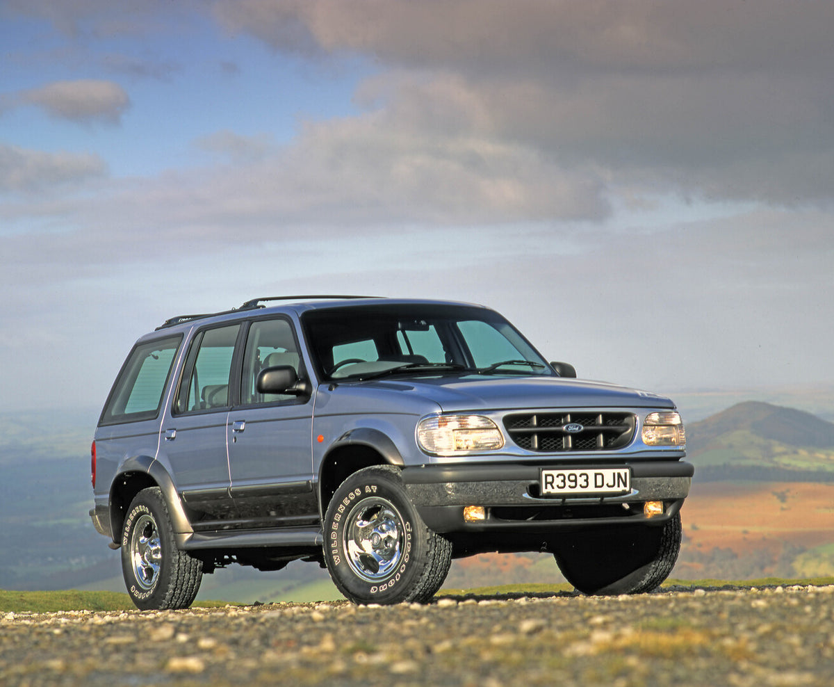 This archival image documents the 1998 Ford Explorer front 3/4 scenic and is preserved in the Ford Heritage Vault as part of Ford Motor Company's historic photographic archive. Free for personal, non-commercial use. Ford Heritage Vault reference A...