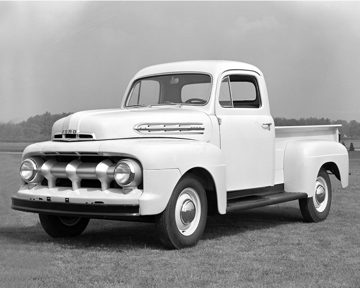 This archival image documents the 1951 Ford F-1 Pickup truck and is preserved in the Ford Heritage Vault as part of Ford Motor Company's historic photographic archive. Free for personal, non-commercial use. Ford Heritage Vault reference AR-2008-8....