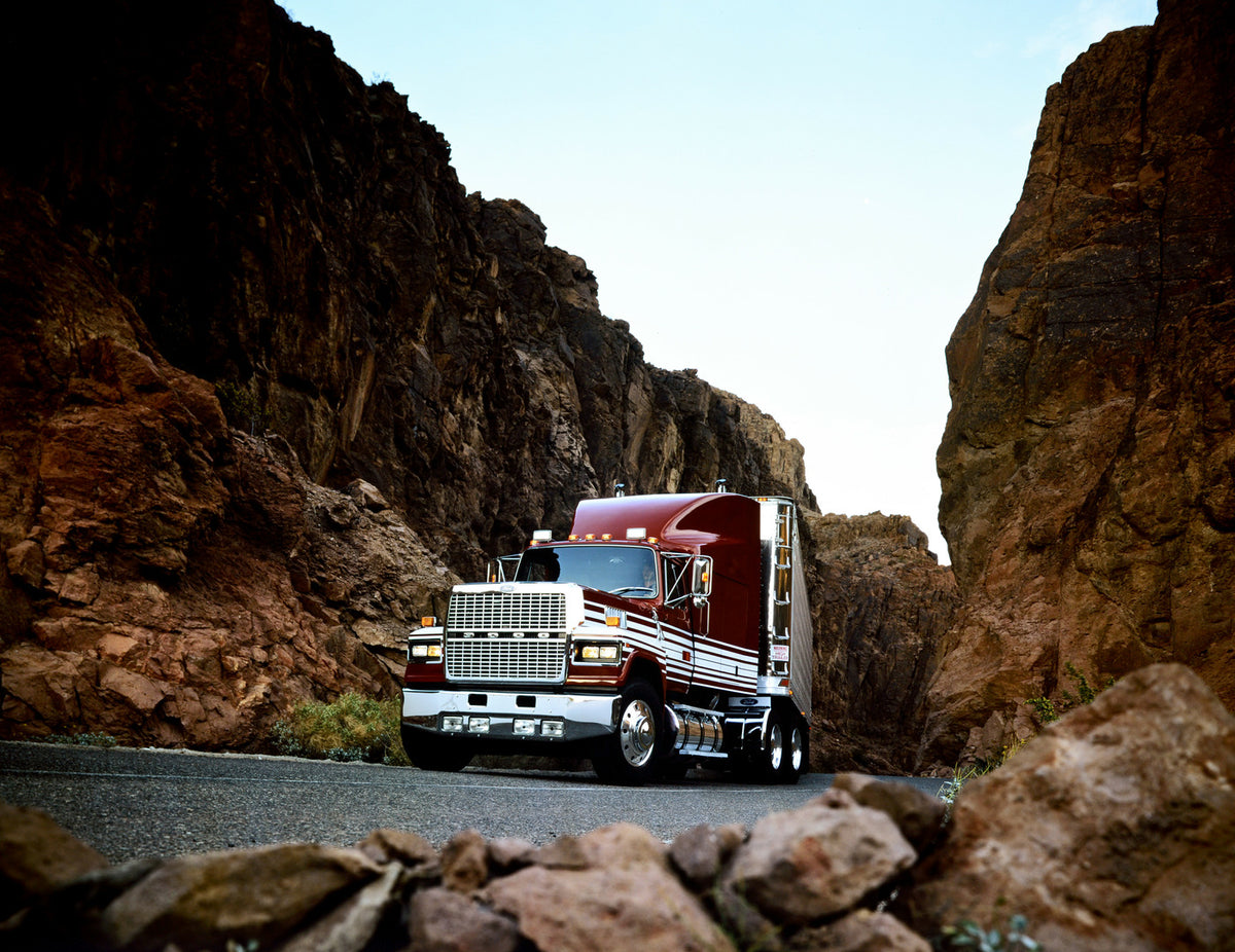 This archival image documents the 1991 Ford LTL-9000 and is preserved in the Ford Heritage Vault as part of Ford Motor Company's historic photographic archive. Free for personal, non-commercial use. Ford Heritage Vault reference AR-2001-94-208806....