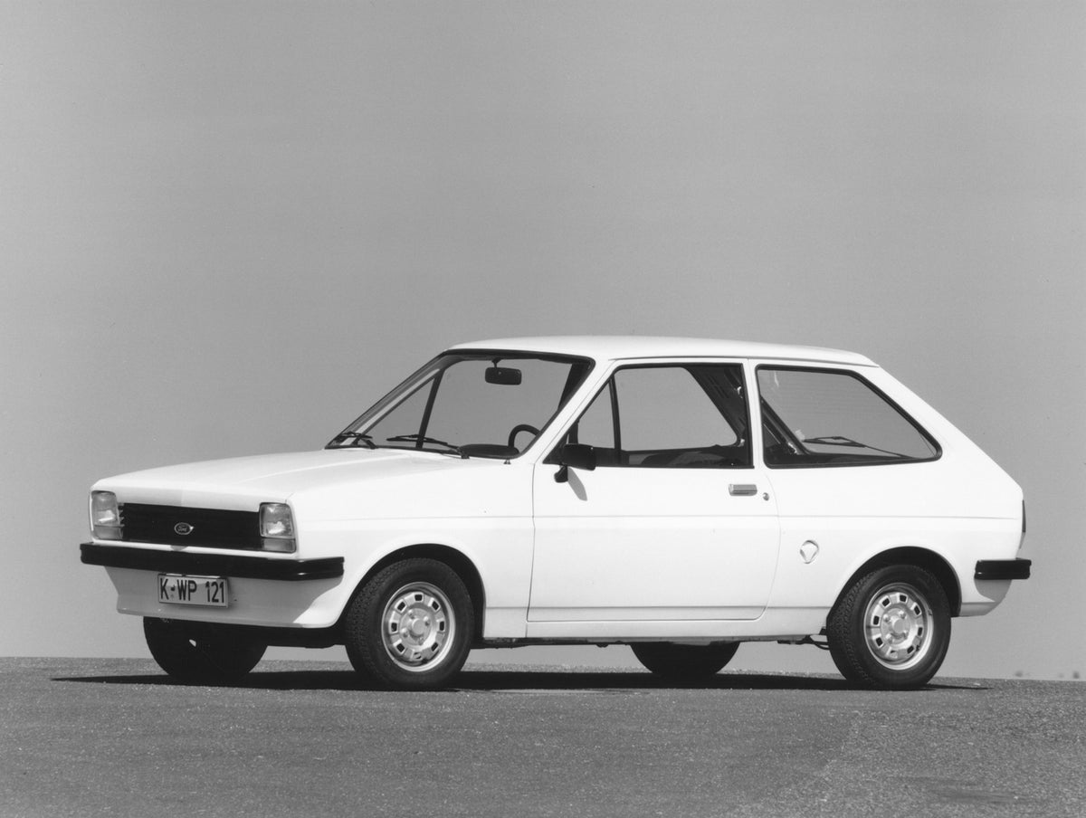This archival image documents the 1976 Ford Fiesta Mark I on pavement and is preserved in the Ford Heritage Vault as part of Ford Motor Company's historic photographic archive. Free for personal, non-commercial use. Ford Heritage Vault reference A...