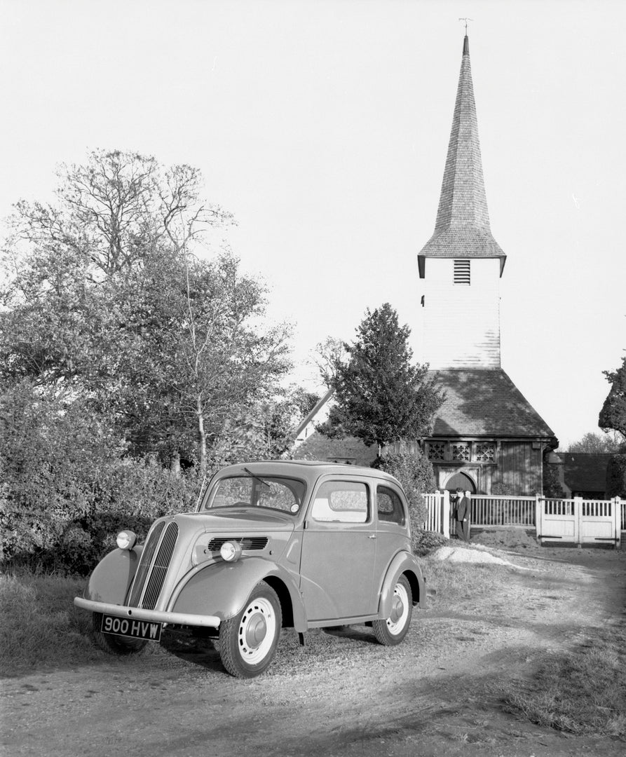 This archival image documents the 1956 Ford Popular in scenery in Essex and is preserved in the Ford Heritage Vault as part of Ford Motor Company's historic photographic archive. Free for personal, non-commercial use. Ford Heritage Vault reference...
