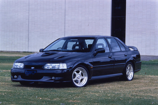 1992 Ford EB Falcon GT Passenger Side Front End View on Grass Lawn FAP-2011-3 HV 1992-0138