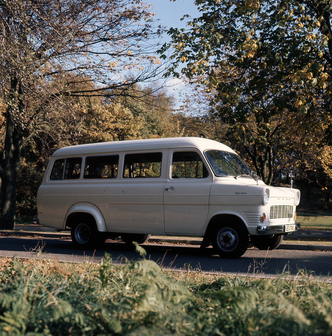 This archival image documents the 1972 Ford Transit Mark I 15 Seater Long Wheelbase Bus scenic trees and is preserved in the Ford Heritage Vault as part of Ford Motor Company's historic photographic archive. Free for personal, non-commercial use. ...