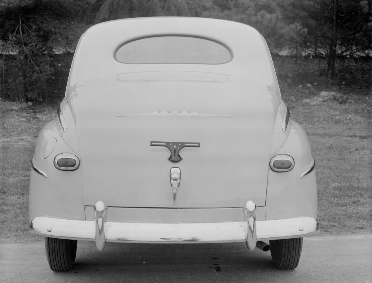 This archival image documents the 1947 Ford Super Deluxe business coupe and is preserved in the Ford Heritage Vault as part of Ford Motor Company's historic photographic archive. Free for personal, non-commercial use. Ford Heritage Vault reference...