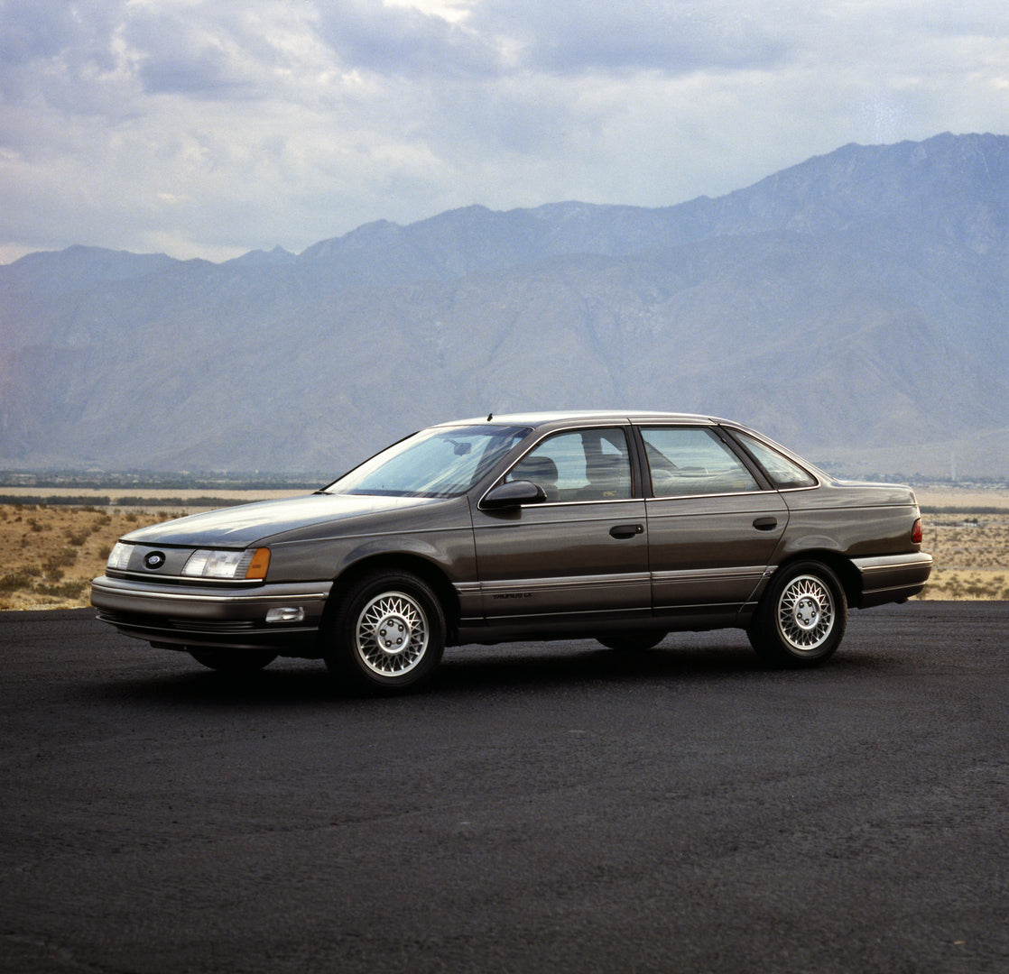 This archival image documents the 1989 Ford Taurus GL and is preserved in the Ford Heritage Vault as part of Ford Motor Company's historic photographic archive. Free for personal, non-commercial use. Ford Heritage Vault reference AR-2008-8.1.2.7179.