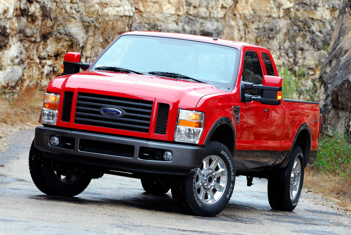 This archival image documents the 2008 Ford F-250 Super Duty scenic rock wall and is preserved in the Ford Heritage Vault as part of Ford Motor Company's historic photographic archive. Free for personal, non-commercial use. Ford Heritage Vault ref...