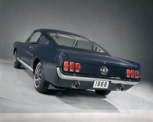 1966 Ford Mustang GT fastback rear view in studio HV 1966-0018