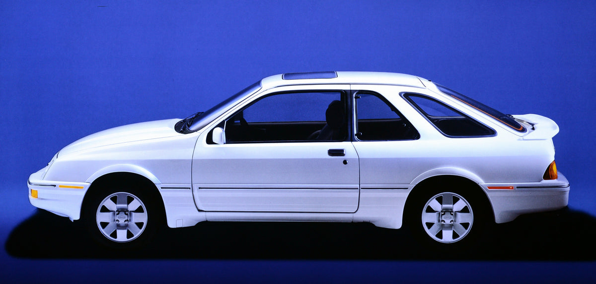 This archival image documents the 1988 Merkur XR4Ti two-door and is preserved in the Ford Heritage Vault as part of Ford Motor Company's historic photographic archive. Free for personal, non-commercial use. Ford Heritage Vault reference AR-2001-94...
