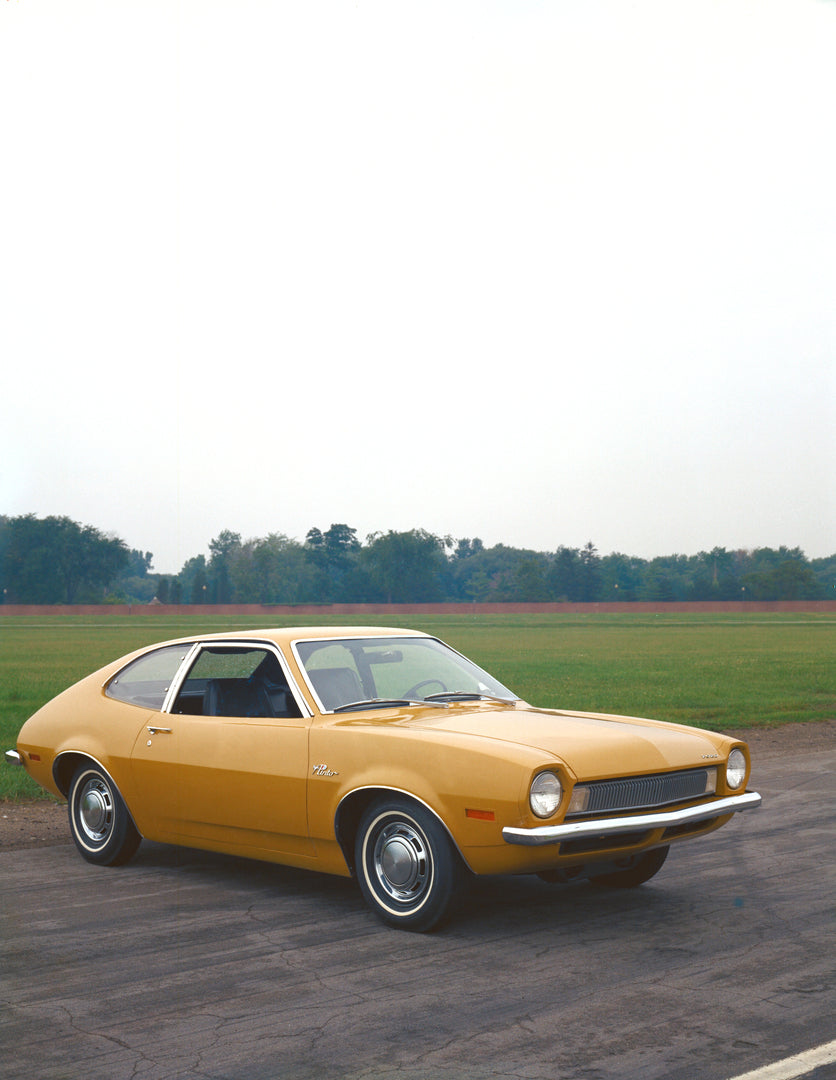 This archival image documents the 1971 Ford Pinto sedan and is preserved in the Ford Heritage Vault as part of Ford Motor Company's historic photographic archive. Free for personal, non-commercial use. Ford Heritage Vault reference AR-2008-8.1.2.6...