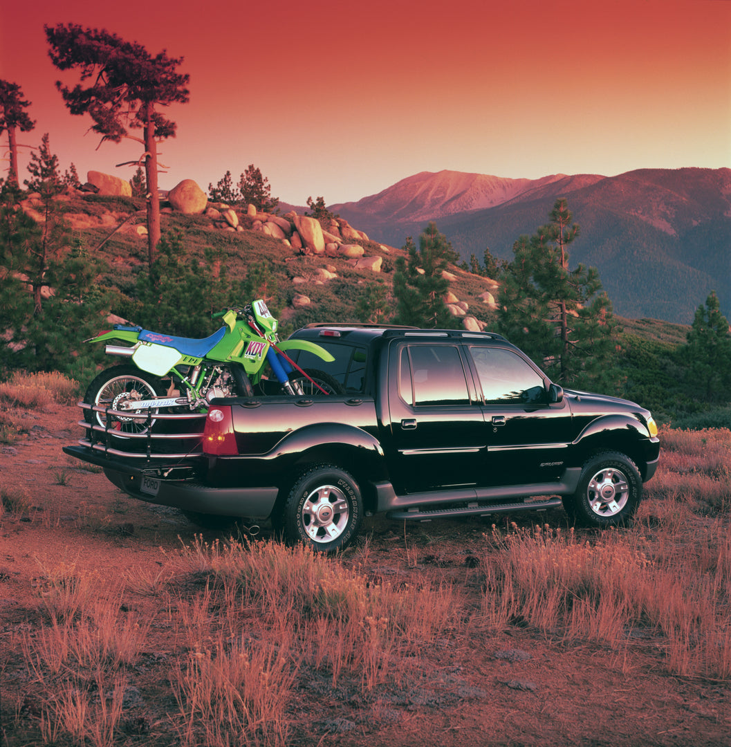 This archival image documents the 2001 Ford Explorer Sport Trac and is preserved in the Ford Heritage Vault as part of Ford Motor Company's historic photographic archive. Free for personal, non-commercial use. Ford Heritage Vault reference AR-2008...