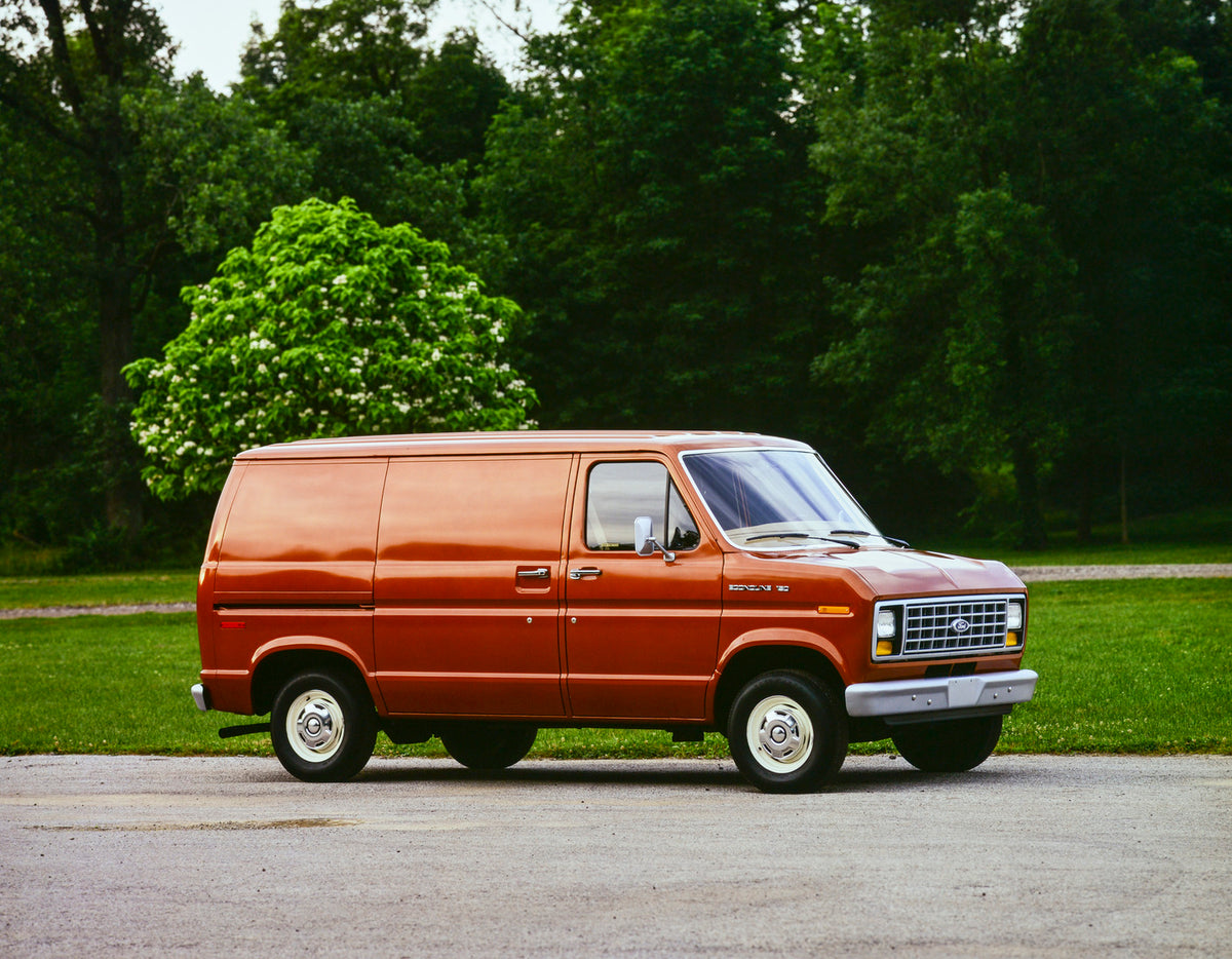 This archival image documents the 1985 Ford Econoline 150 and is preserved in the Ford Heritage Vault as part of Ford Motor Company's historic photographic archive. Free for personal, non-commercial use. Ford Heritage Vault reference AR-2001-88-10...