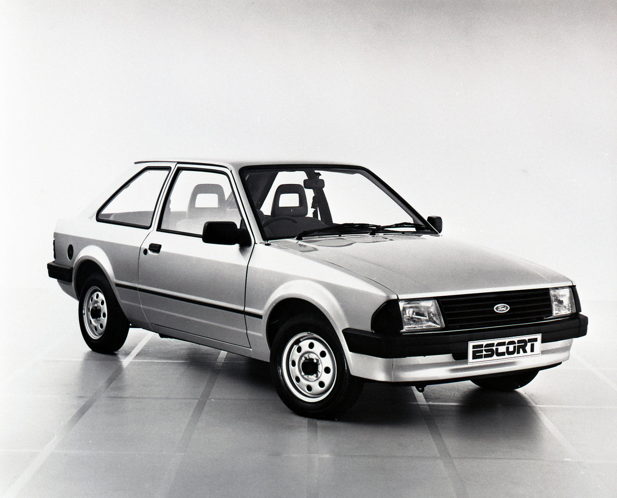 This archival image documents the 1985 Ford Escort Mark III Popular in studio and is preserved in the Ford Heritage Vault as part of Ford Motor Company's historic photographic archive. Free for personal, non-commercial use. Ford Heritage Vault ref...