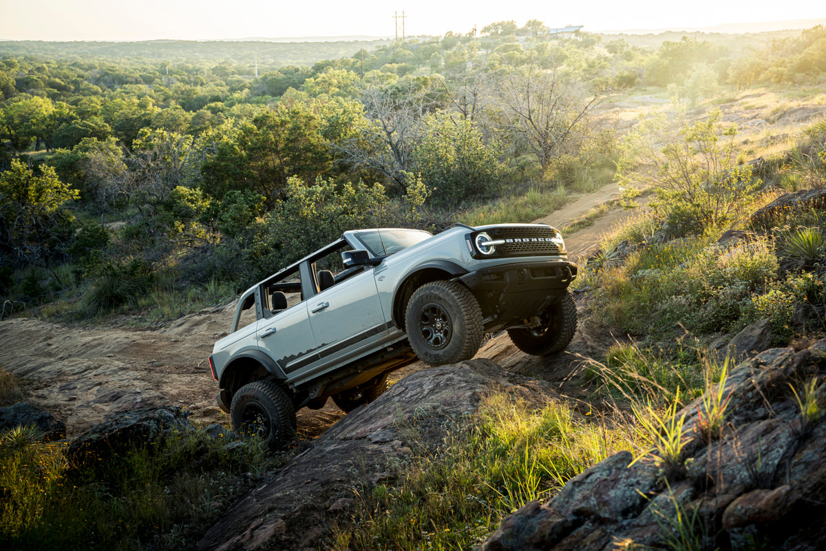 This archival image documents the 2021 Ford Bronco scenic action shot MS and is preserved in the Ford Heritage Vault as part of Ford Motor Company's historic photographic archive. Free for personal, non-commercial use. Ford Heritage Vault referenc...
