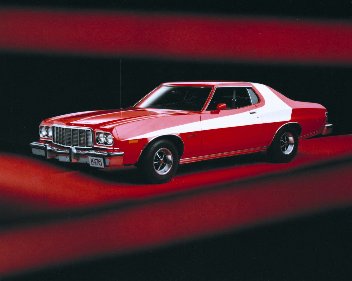 This archival image documents the 1976 Ford Gran Torino Starsky and Hutch edition and is preserved in the Ford Heritage Vault as part of Ford Motor Company's historic photographic archive. Free for personal, non-commercial use. Ford Heritage Vault...