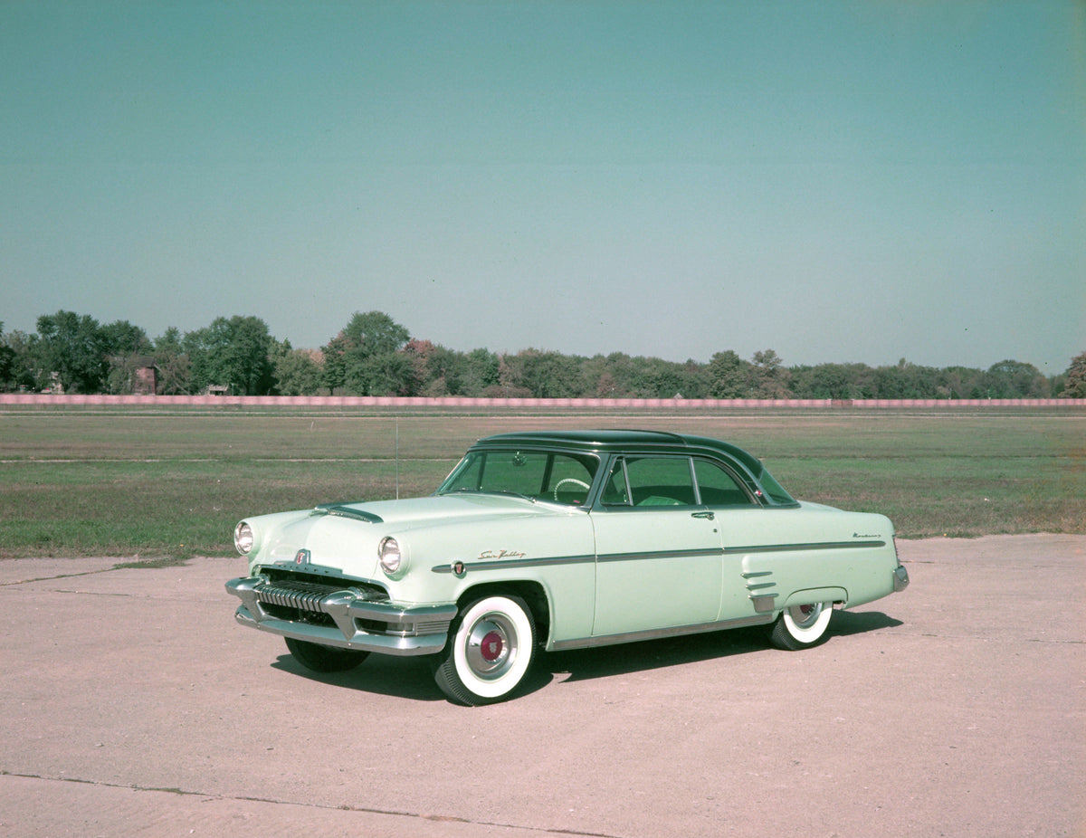 This archival image documents the 1954 Mercury Sun Valley hardtop Side Angle and is preserved in the Ford Heritage Vault as part of Ford Motor Company's historic photographic archive. Free for personal, non-commercial use. Ford Heritage Vault refe...