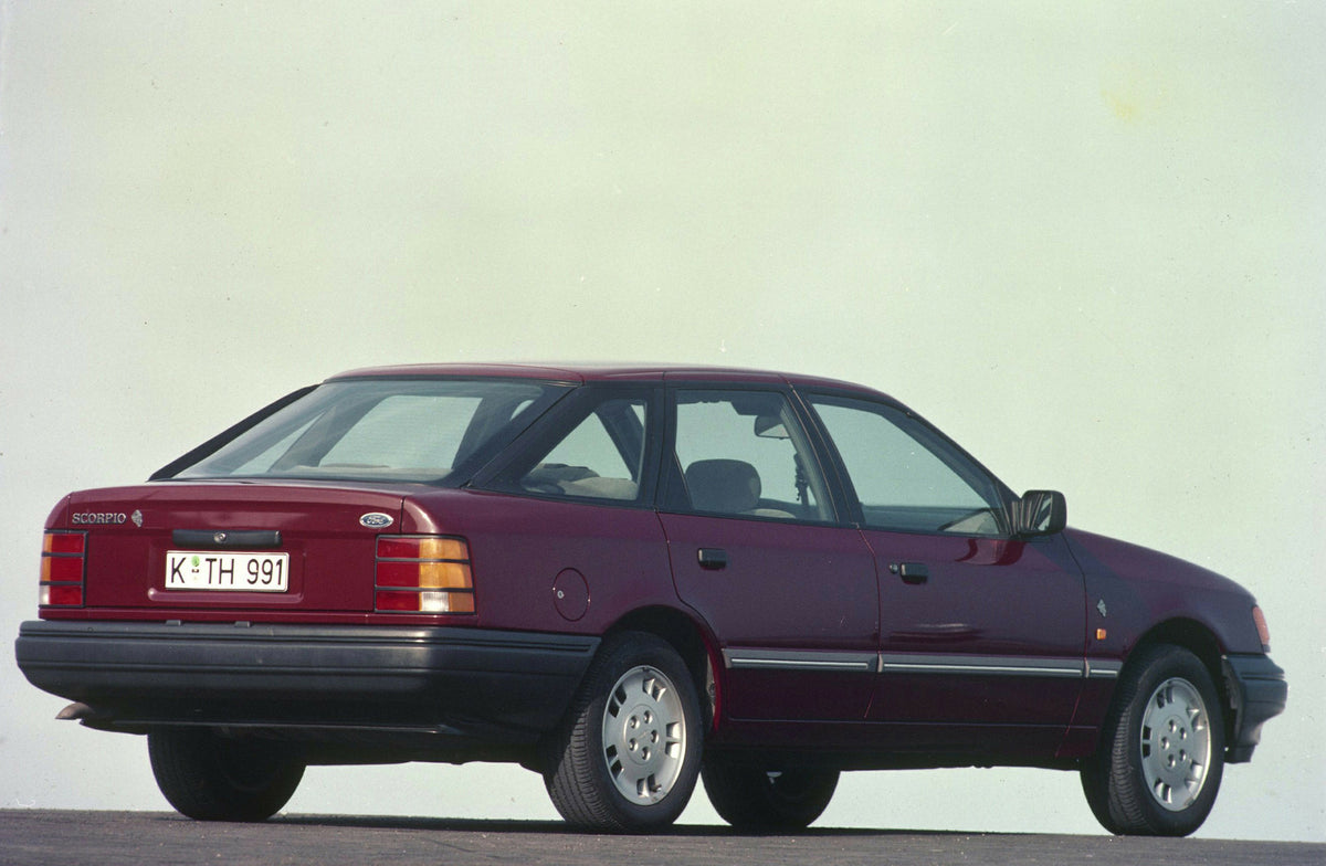 This archival image documents the 1985 Ford Granada Mark III LHD rear view on pavement and is preserved in the Ford Heritage Vault as part of Ford Motor Company's historic photographic archive. Free for personal, non-commercial use. Ford Heritage ...