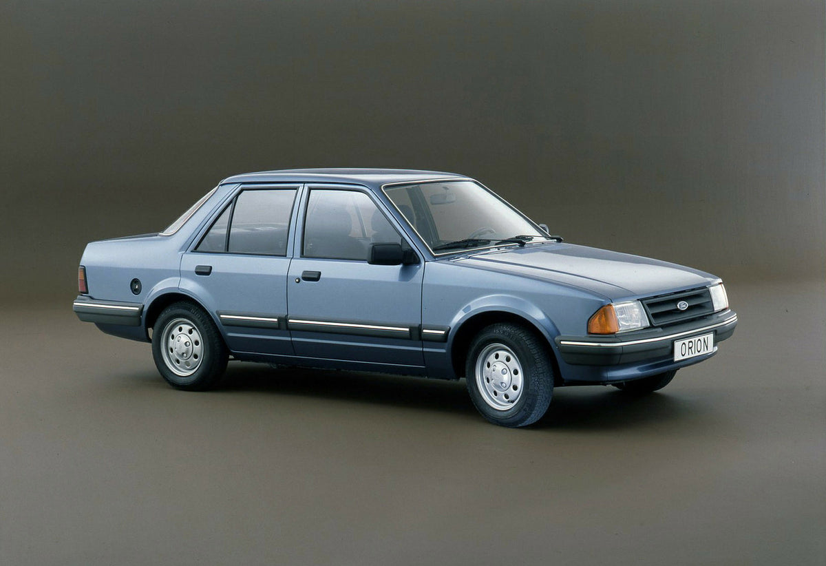 This archival image documents the 1984 Ford Orion 1.6 L in studio and is preserved in the Ford Heritage Vault as part of Ford Motor Company's historic photographic archive. Free for personal, non-commercial use. Ford Heritage Vault reference AR-20...