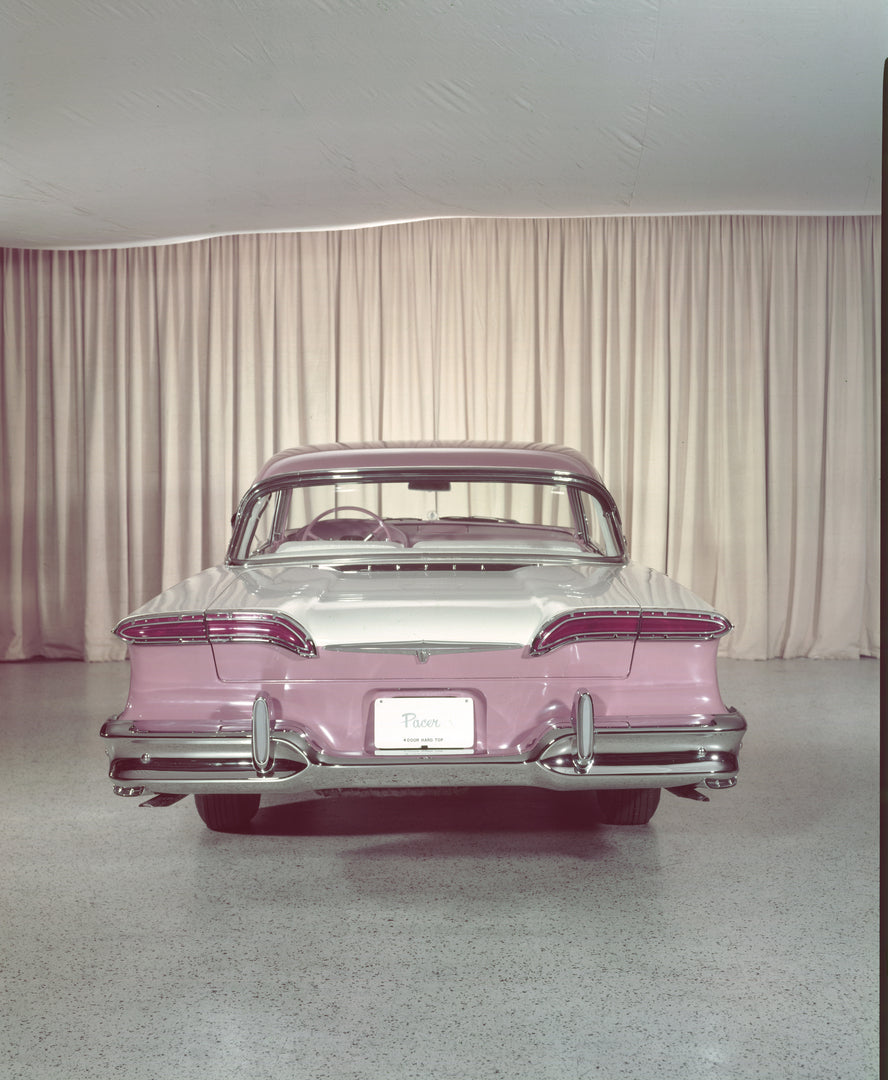 This archival image documents the 1958 Edsel Pacer four-door hardtop and is preserved in the Ford Heritage Vault as part of Ford Motor Company's historic photographic archive. Free for personal, non-commercial use. Ford Heritage Vault reference AR...