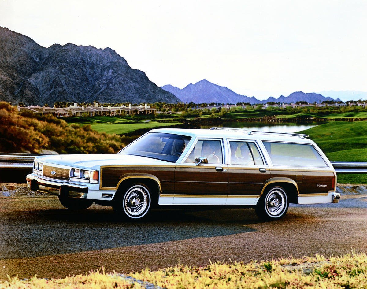 This archival image documents the 1991 Ford LTD Country Squire and is preserved in the Ford Heritage Vault as part of Ford Motor Company's historic photographic archive. Free for personal, non-commercial use. Ford Heritage Vault reference AR-2001-...