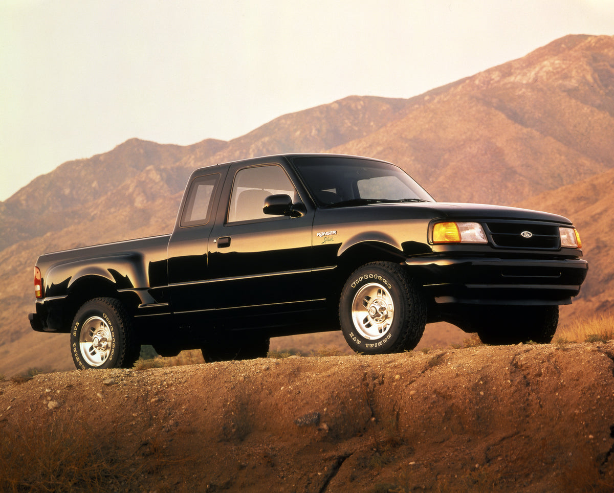 This archival image documents the 1996 Ford Ranger supercab 4x4 and is preserved in the Ford Heritage Vault as part of Ford Motor Company's historic photographic archive. Free for personal, non-commercial use. Ford Heritage Vault reference AR-2008...