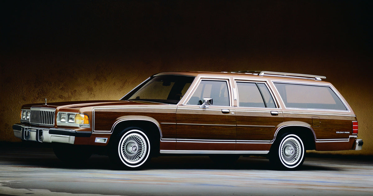 This archival image documents the 1991 Mercury Colony Park station wagon and is preserved in the Ford Heritage Vault as part of Ford Motor Company's historic photographic archive. Free for personal, non-commercial use. Ford Heritage Vault referenc...