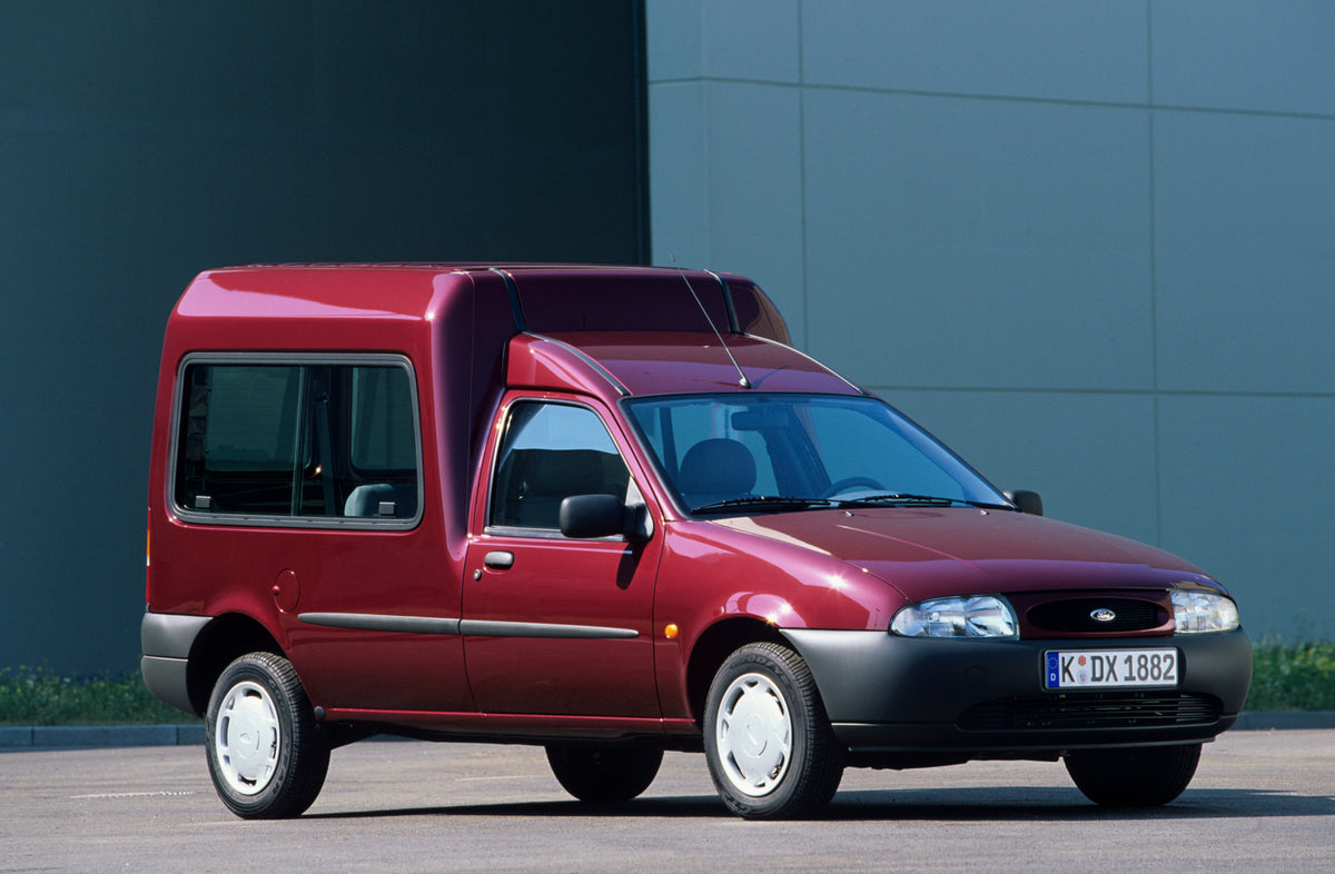 This archival image documents the 1998 Heritage Archive - 1996 Ford Fiesta Mark IV Van in front of building and is preserved in the Ford Heritage Vault as part of Ford Motor Company's historic photographic archive. Free for personal, non-commercia...