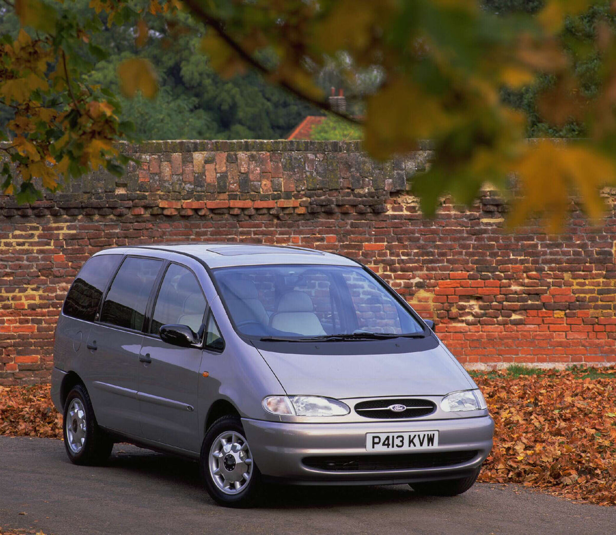 This archival image documents the 1996 Ford Galaxy Mark I Ultima in front of scenic brick wall AR-2002-213709 and is preserved in the Ford Heritage Vault as part of Ford Motor Company's historic photographic archive. Free for personal, non-commerc...