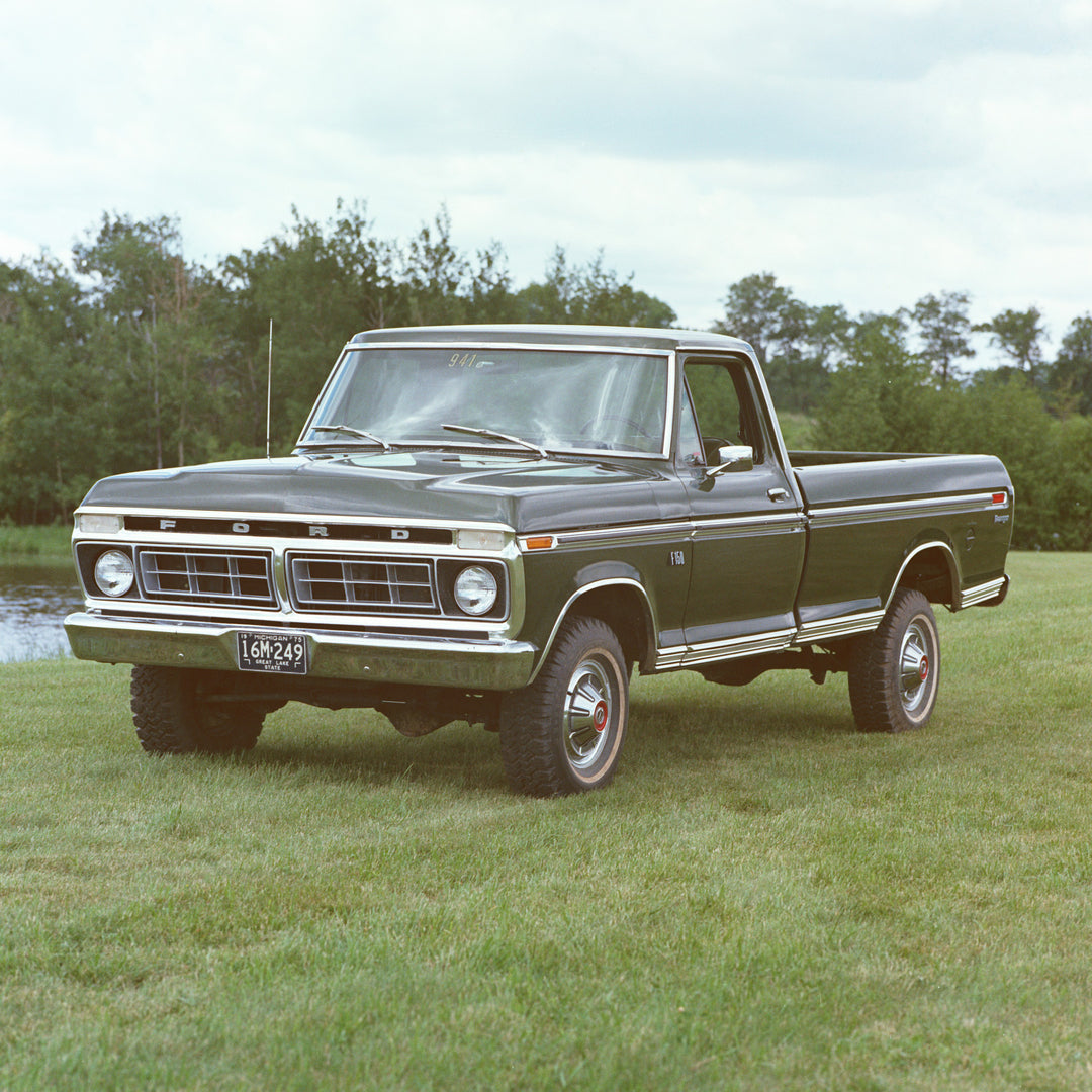 This archival image documents the 1976 Ford F-150 pickup truck and is preserved in the Ford Heritage Vault as part of Ford Motor Company's historic photographic archive. Free for personal, non-commercial use. Ford Heritage Vault reference AR-2008-...