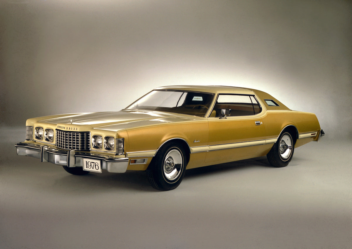 This archival image documents the 1976 Ford Thunderbird in studio and is preserved in the Ford Heritage Vault as part of Ford Motor Company's historic photographic archive. Free for personal, non-commercial use. Ford Heritage Vault reference AR-20...