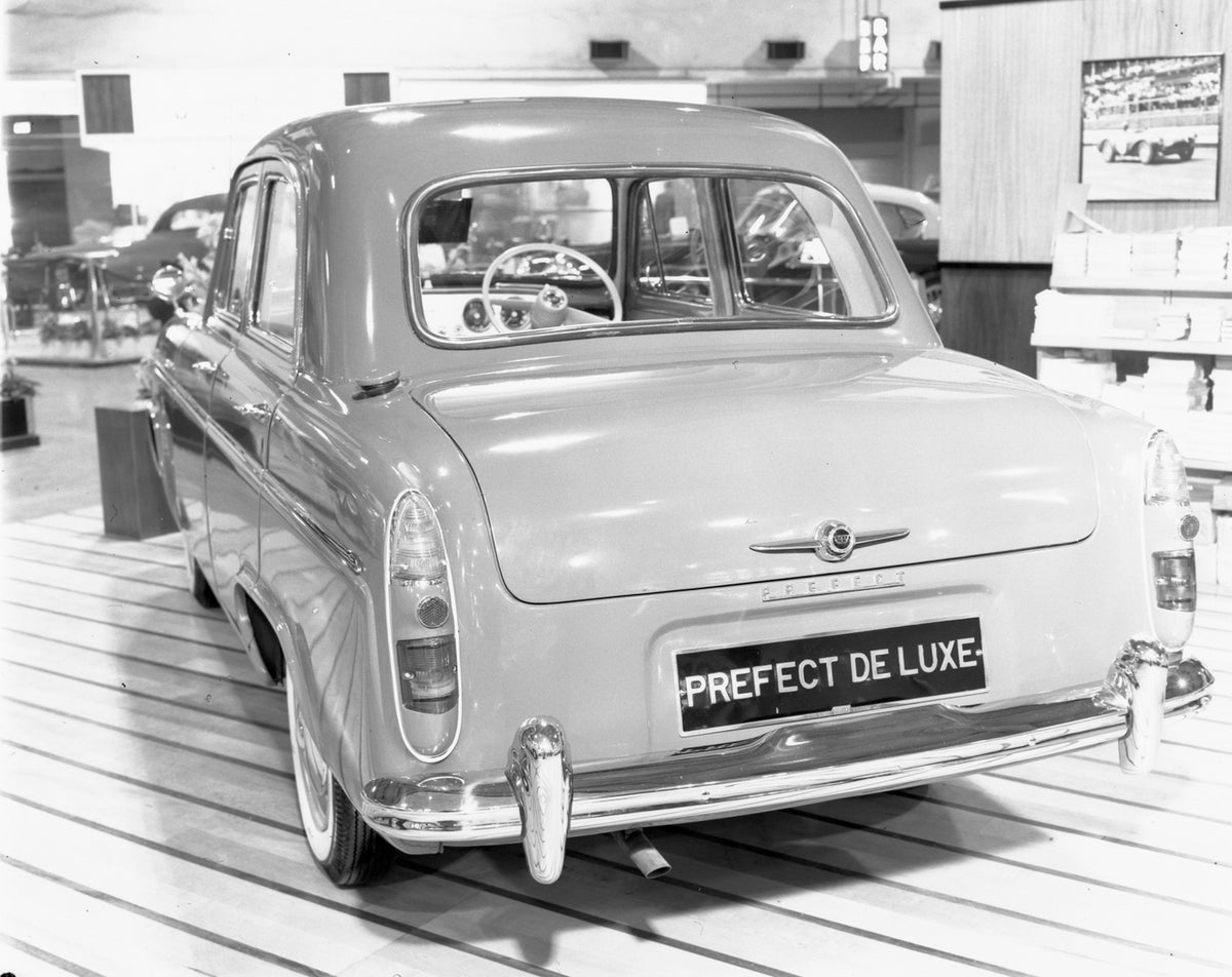 This archival image documents the 1955 Ford Prefect deluxe rear lights and is preserved in the Ford Heritage Vault as part of Ford Motor Company's historic photographic archive. Free for personal, non-commercial use. Ford Heritage Vault reference ...