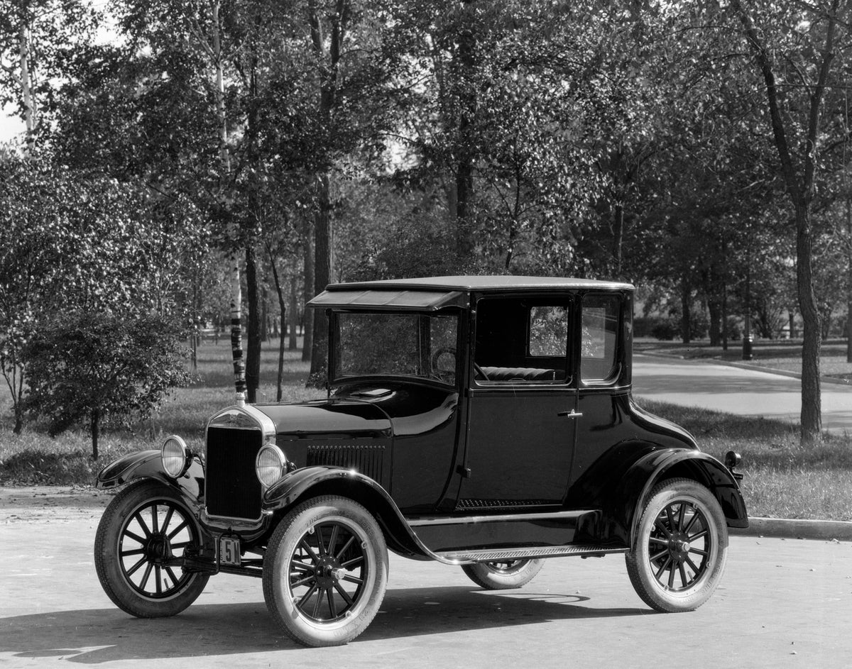 This archival image documents the 1926 Ford Model T Coupe and is preserved in the Ford Heritage Vault as part of Ford Motor Company's historic photographic archive. Free for personal, non-commercial use. Ford Heritage Vault reference AR-2008-8.1.4...