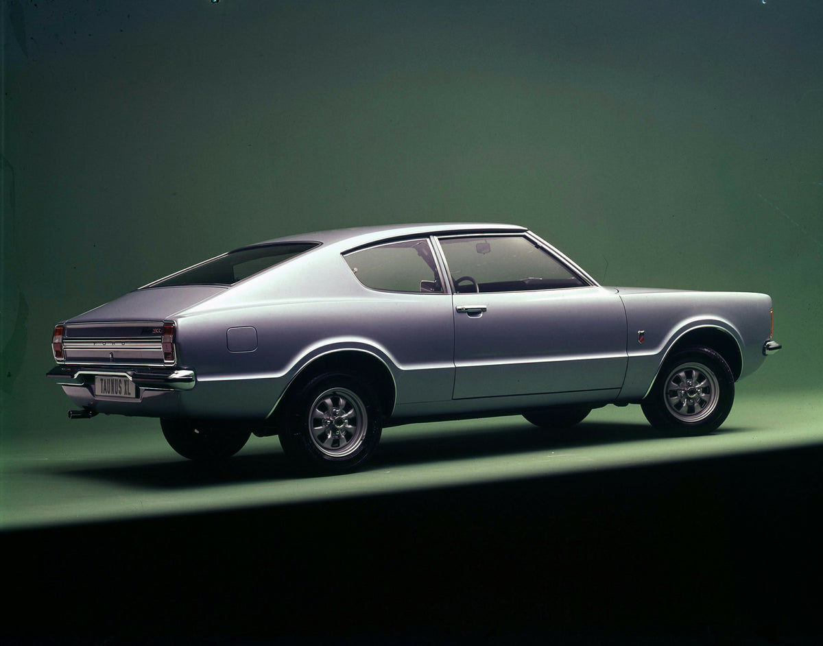 This archival image documents the 1973 Ford Taunus XL rear view in studio and is preserved in the Ford Heritage Vault as part of Ford Motor Company's historic photographic archive. Free for personal, non-commercial use. Ford Heritage Vault referen...