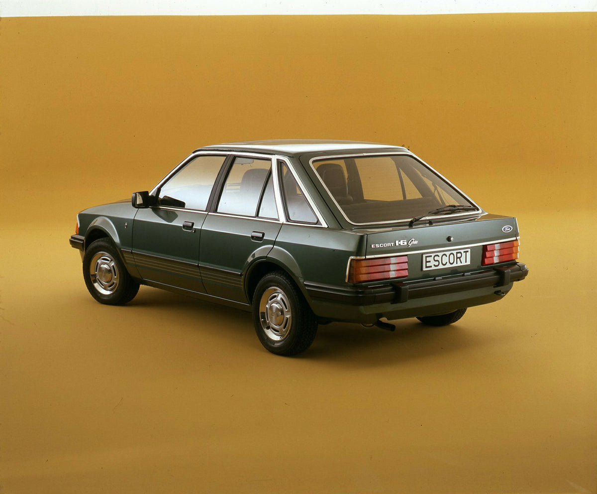 This archival image documents the 1980 Ford Escort 1.6 Ghia Mark III LHD in studio and is preserved in the Ford Heritage Vault as part of Ford Motor Company's historic photographic archive. Free for personal, non-commercial use. Ford Heritage Vaul...