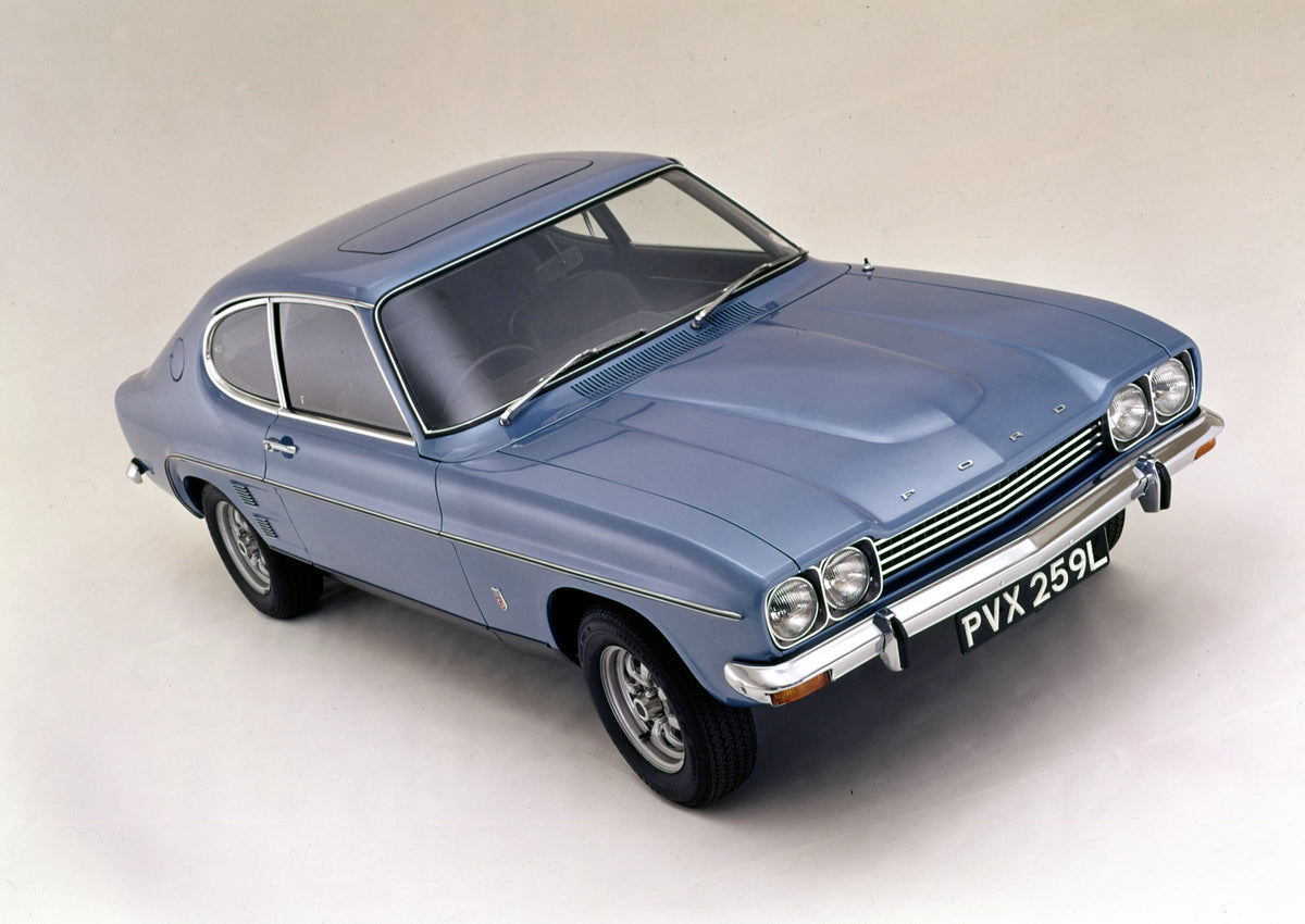 This archival image documents the 1973 Ford Capri MK I 3000 GXL in studio and is preserved in the Ford Heritage Vault as part of Ford Motor Company's historic photographic archive. Free for personal, non-commercial use. Ford Heritage Vault referen...