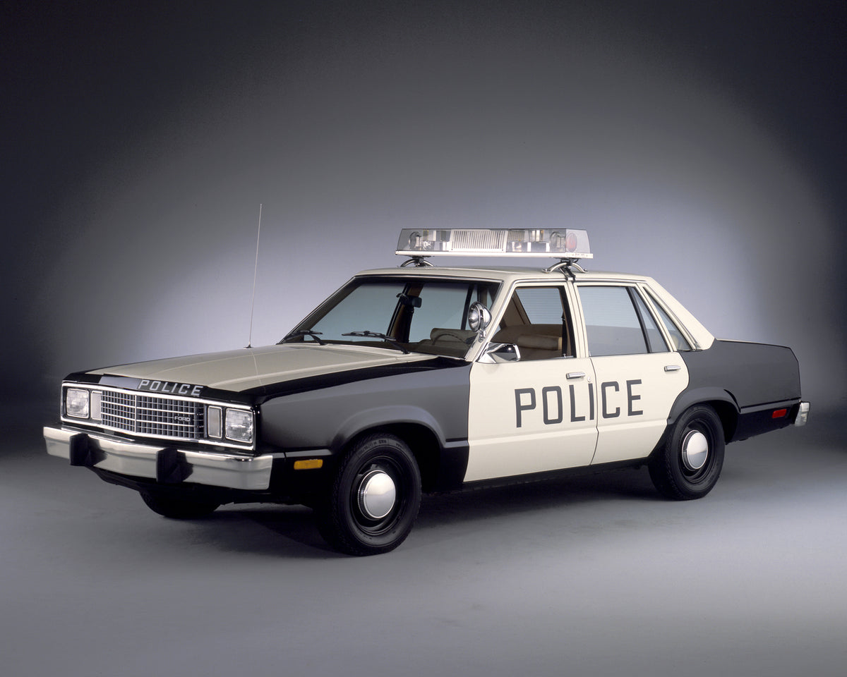 This archival image documents the 1978 Ford Fairmont police car and is preserved in the Ford Heritage Vault as part of Ford Motor Company's historic photographic archive. Free for personal, non-commercial use. Ford Heritage Vault reference AR-2008...