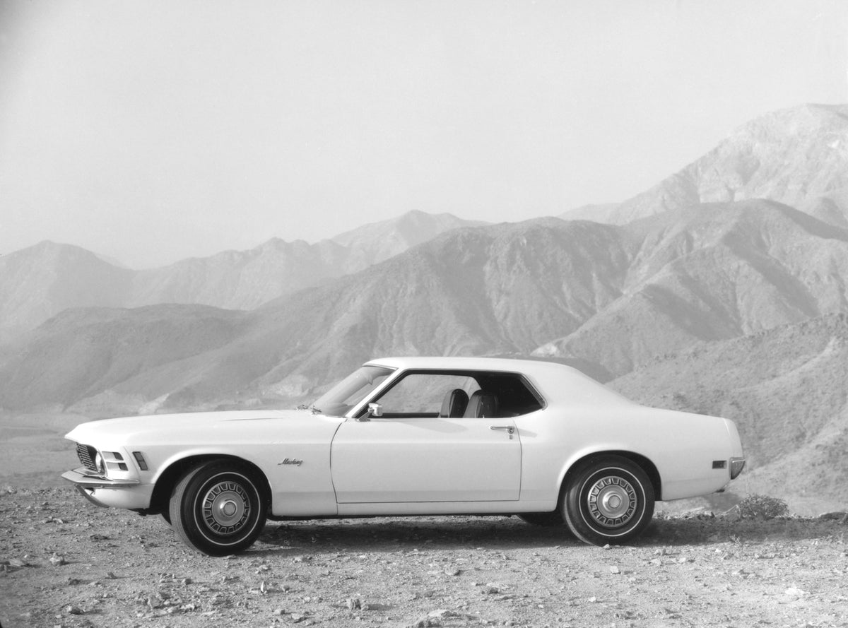 This archival image documents the 1970 Ford Mustang hardtop and is preserved in the Ford Heritage Vault as part of Ford Motor Company's historic photographic archive. Free for personal, non-commercial use. Ford Heritage Vault reference AR-2008-8.1...