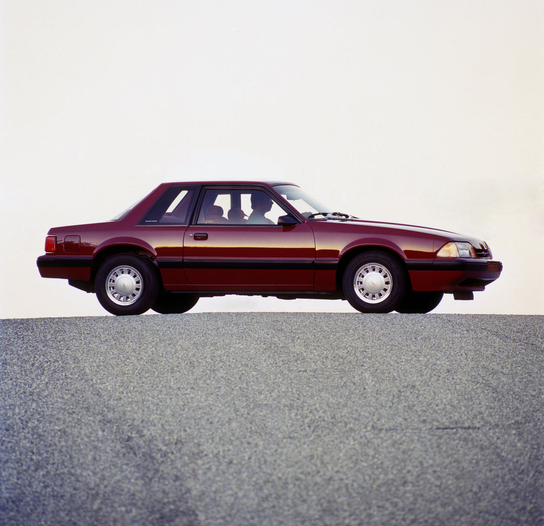 This archival image documents the 1990 Ford Mustang LX and is preserved in the Ford Heritage Vault as part of Ford Motor Company's historic photographic archive. Free for personal, non-commercial use. Ford Heritage Vault reference AR-2008-8.1.4.3025.
