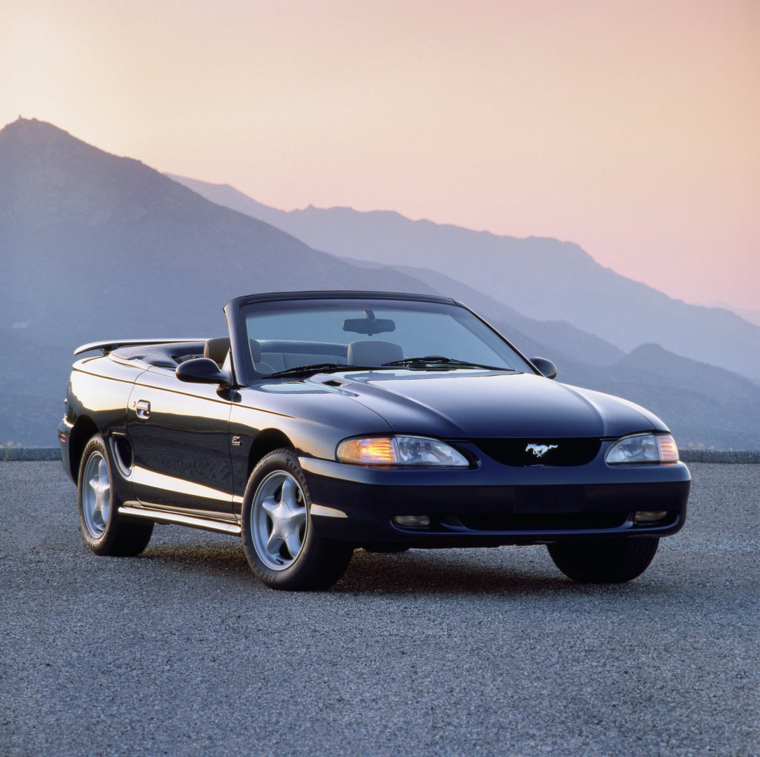 This archival image documents the 1994 Ford Mustang convertible prototype and is preserved in the Ford Heritage Vault as part of Ford Motor Company's historic photographic archive. Free for personal, non-commercial use. Ford Heritage Vault referen...