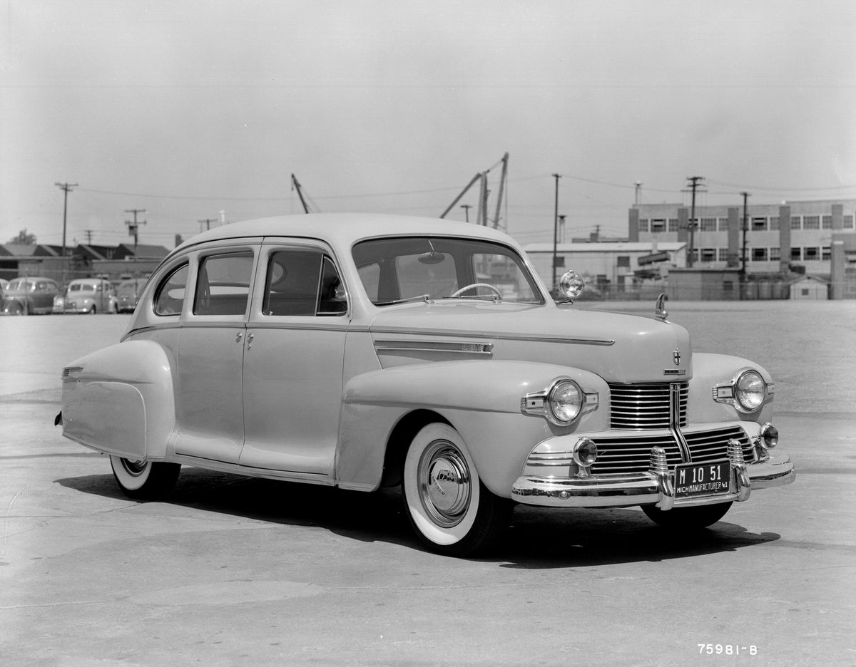 This archival image documents the 1942 Lincoln Lincoln and is preserved in the Ford Heritage Vault as part of Ford Motor Company's historic photographic archive. Free for personal, non-commercial use. Ford Heritage Vault reference AR-2008-8.1.1.127.