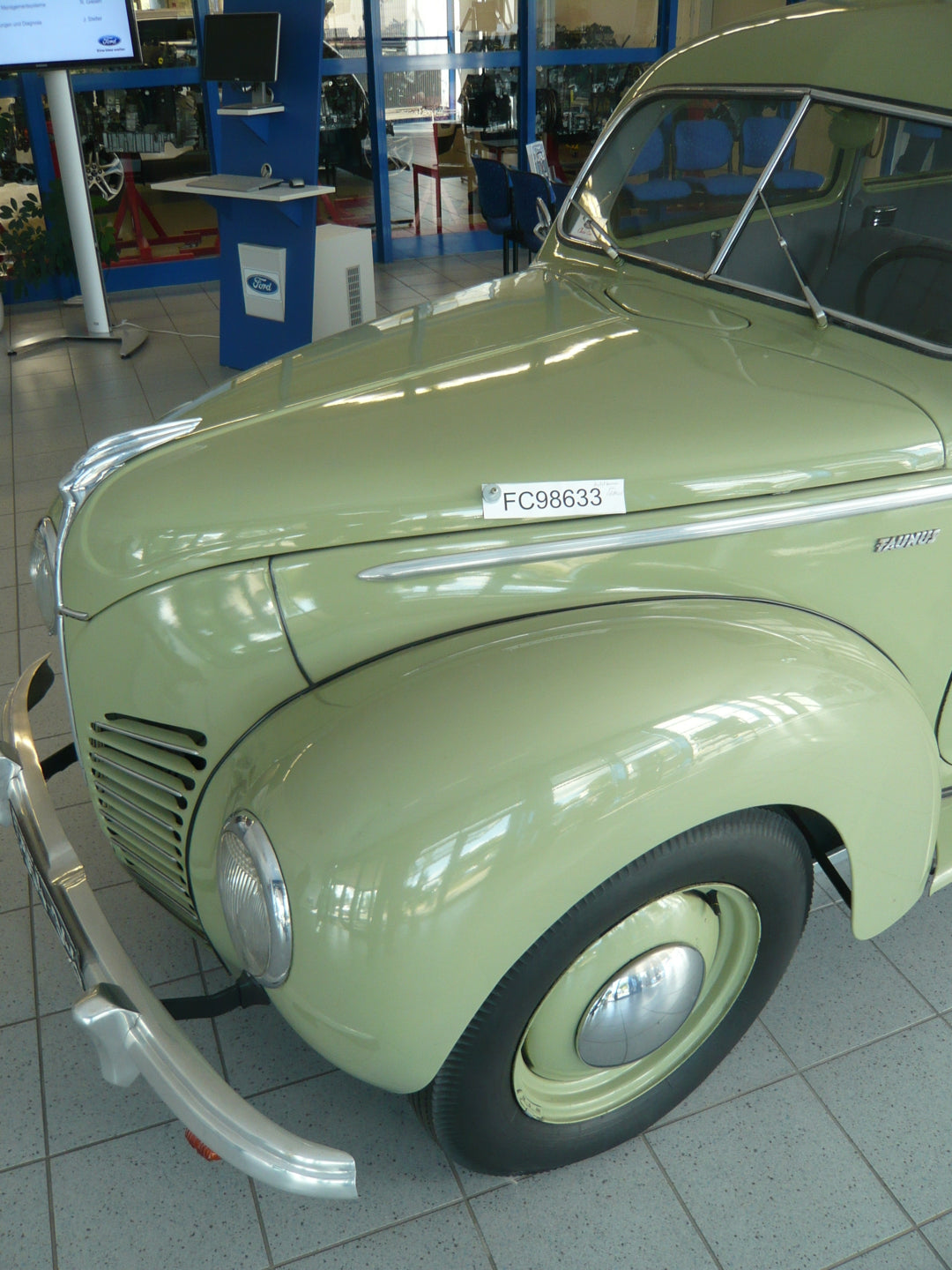 This archival image documents the 1948 Ford Taunus Buckel and is preserved in the Ford Heritage Vault as part of Ford Motor Company's historic photographic archive. Free for personal, non-commercial use. Ford Heritage Vault reference AR-2024-9.2.15.
