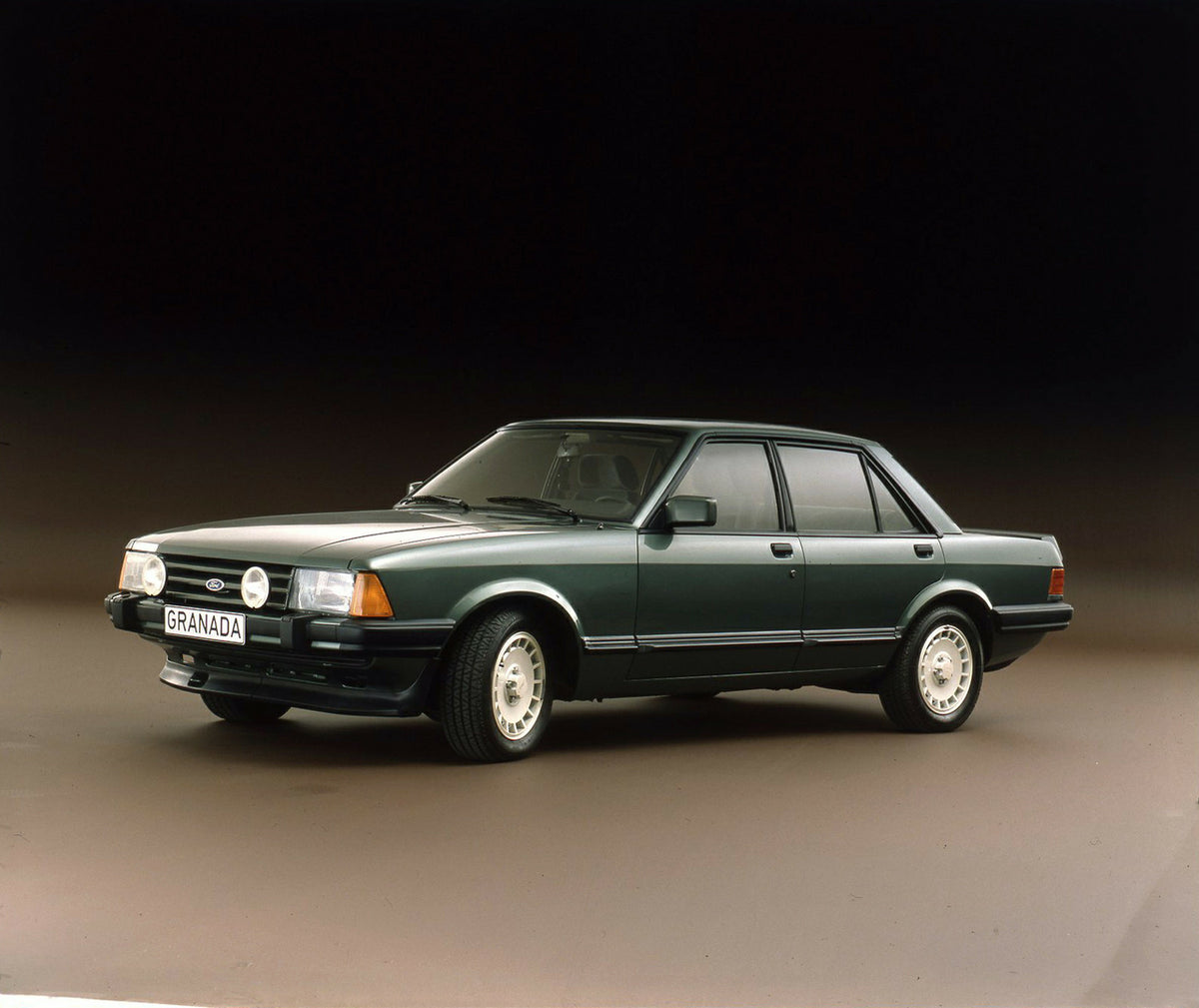 This archival image documents the 1981 Ford Granada 2.8i Mark II in studio and is preserved in the Ford Heritage Vault as part of Ford Motor Company's historic photographic archive. Free for personal, non-commercial use. Ford Heritage Vault refere...