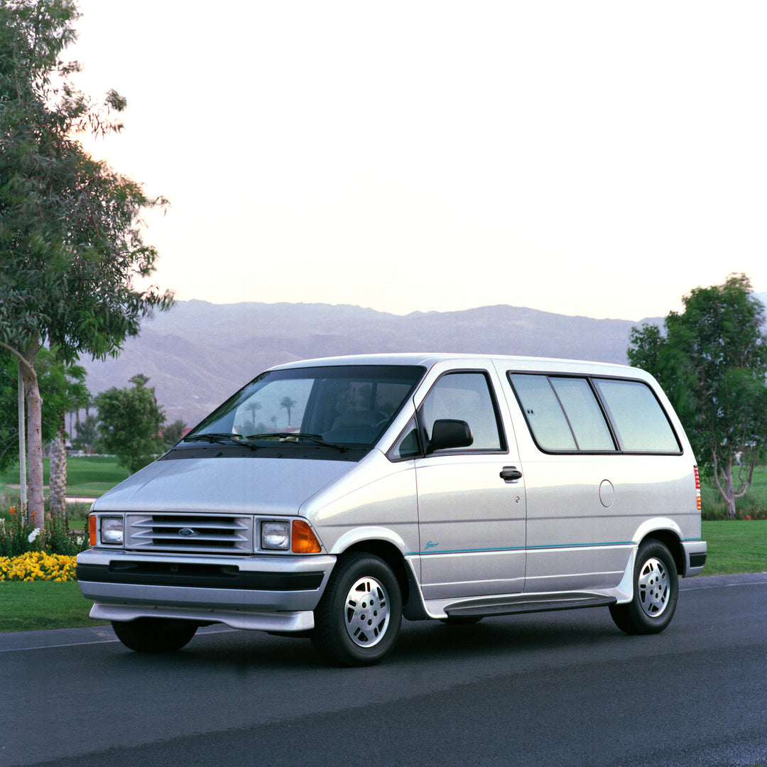 This archival image documents the 1991 Ford Aerostar Sport and is preserved in the Ford Heritage Vault as part of Ford Motor Company's historic photographic archive. Free for personal, non-commercial use. Ford Heritage Vault reference AR-2008-8.1....