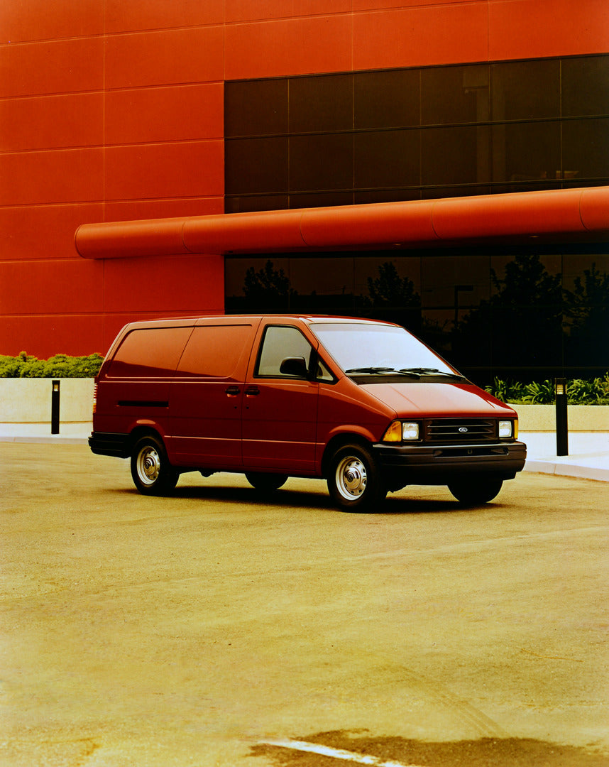 This archival image documents the 1990 Ford Aerostar and is preserved in the Ford Heritage Vault as part of Ford Motor Company's historic photographic archive. Free for personal, non-commercial use. Ford Heritage Vault reference AR-2001-94-208806....