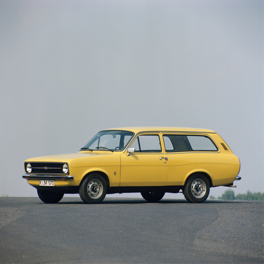 This archival image documents the 1975 Ford Escort Mark I Turnier with scenic blue sky and is preserved in the Ford Heritage Vault as part of Ford Motor Company's historic photographic archive. Free for personal, non-commercial use. Ford Heritage ...