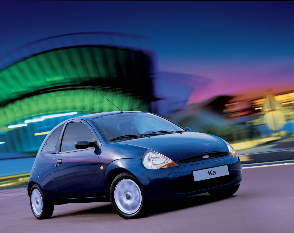 This archival image documents the 2003 Ford Ka Mark I scenic night action shot and is preserved in the Ford Heritage Vault as part of Ford Motor Company's historic photographic archive. Free for personal, non-commercial use. Ford Heritage Vault re...