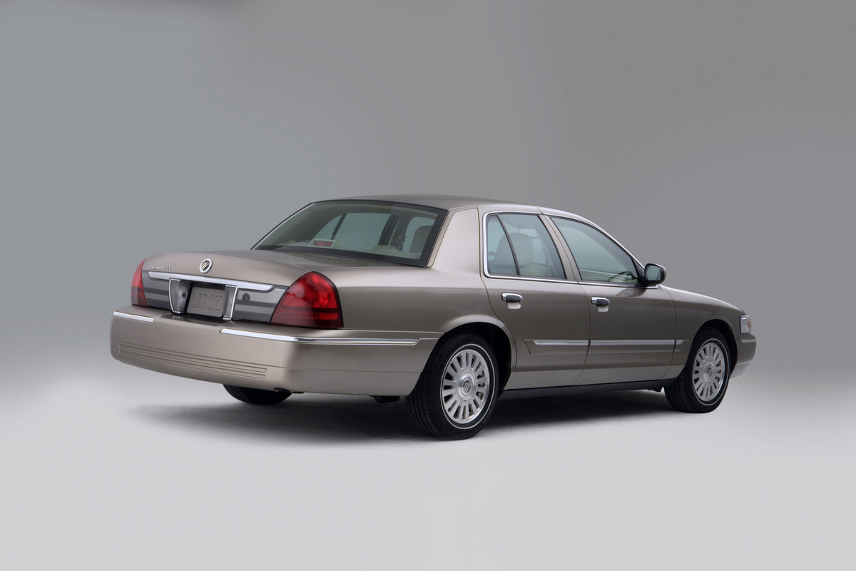 This archival image documents the 2006 Mercury Grand Marquis and is preserved in the Ford Heritage Vault as part of Ford Motor Company's historic photographic archive. Free for personal, non-commercial use. Ford Heritage Vault reference AR-2008-8....
