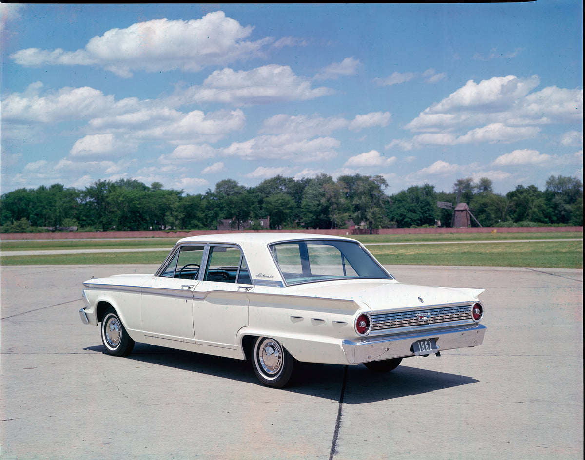 This archival image documents the 1962 Ford Fairlane 500 four-door sedan and is preserved in the Ford Heritage Vault as part of Ford Motor Company's historic photographic archive. Free for personal, non-commercial use. Ford Heritage Vault referenc...
