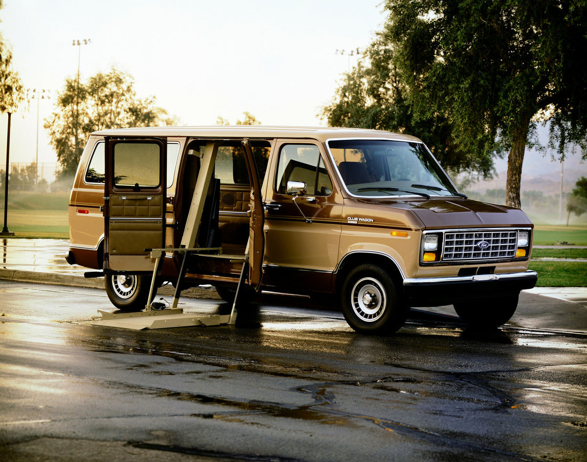 This archival image documents the 1990 Ford Club Wagon XLT doors and is preserved in the Ford Heritage Vault as part of Ford Motor Company's historic photographic archive. Free for personal, non-commercial use. Ford Heritage Vault reference AR-200...