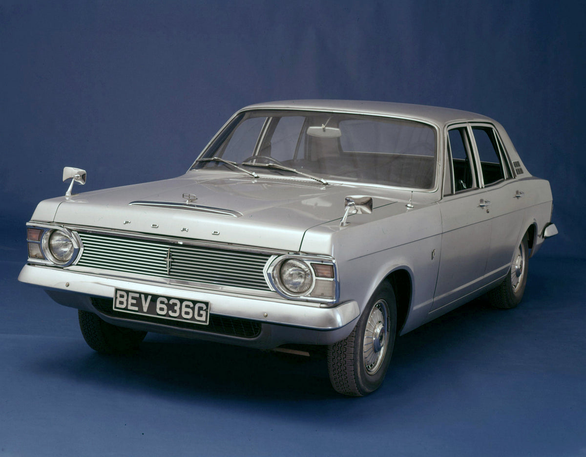 This archival image documents the 1969 Ford Zephyr Mark IV V6 Deluxe in studio and is preserved in the Ford Heritage Vault as part of Ford Motor Company's historic photographic archive. Free for personal, non-commercial use. Ford Heritage Vault re...