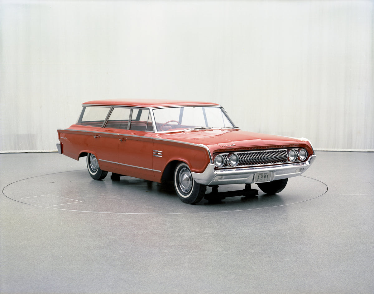 This archival image documents the 1964 Mercury Commuter station wagon Front Angle and is preserved in the Ford Heritage Vault as part of Ford Motor Company's historic photographic archive. Free for personal, non-commercial use. Ford Heritage Vault...